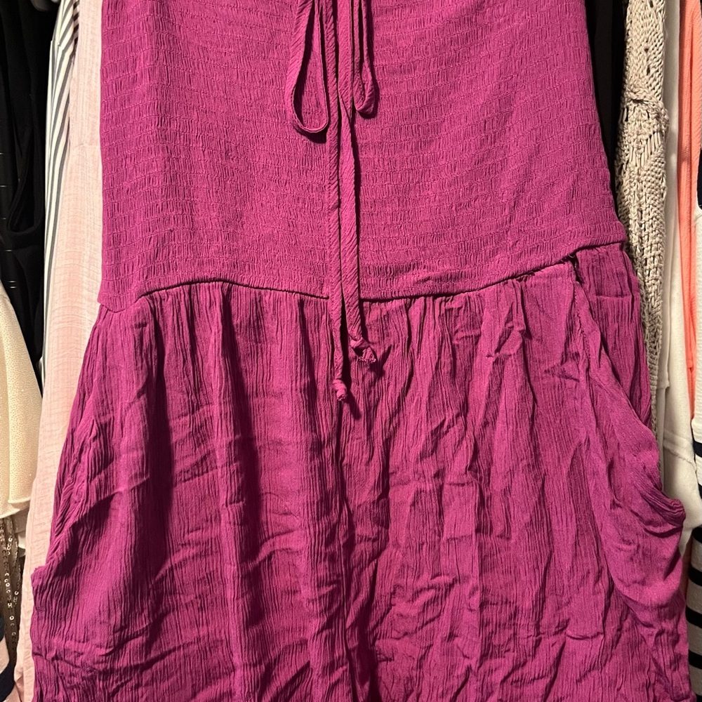 Wild Fable Magenta Textured Romper
